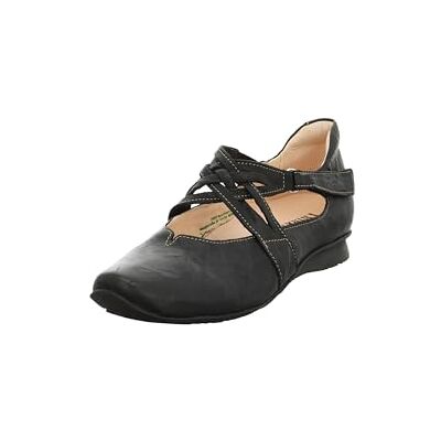Think! Think Chilli Bailarinas Con Correa De Tobillo para Mujer, Negro (Sz/K794 02), 42 EU (8 UK) Think! Think Chilli Bailarinas Con Correa De Tobillo para Mujer, Negro (Sz/K794 02), 42 EU (8 UK)