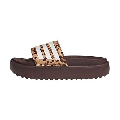 Adidas Mujer Adilette Platform Slides, Shadow Brown/Cloud White/Magic Beige, 37 EU Adidas Mujer Adilette Platform Slides, Shadow Brown/Cloud White/Magic Beige, 37 EU