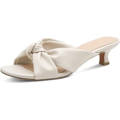 MARCO TOZZI Pantolette , Mulas Mujer, Crema, 38 EU MARCO TOZZI Pantolette , Mulas Mujer, Crema, 38 EU