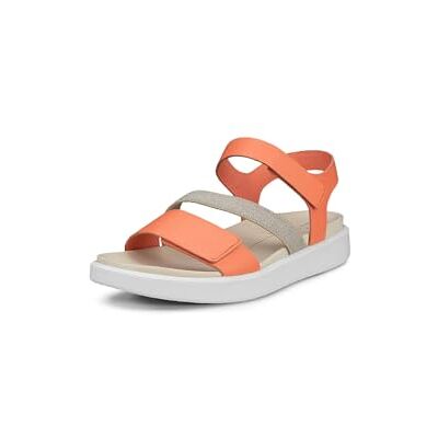 ECCO Flowt Sandalias de 2 correas para mujer, Coral Nubuck, 10-10.5 ECCO Flowt Sandalias de 2 correas para mujer, Coral Nubuck, 10-10.5