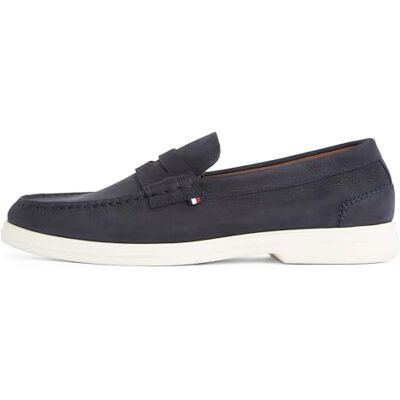 Tommy Hilfiger Mocasines Hombre Nubuck de Piel, Azul (Desert Sky), 40 Tommy Hilfiger Mocasines Hombre Nubuck de Piel, Azul (Desert Sky), 40