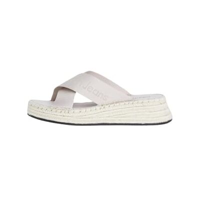 Calvin Alpargatas Mujer con cuña, Multicolor (Triple Eggshell), 39 Calvin Alpargatas Mujer con cuña, Multicolor (Triple Eggshell), 39