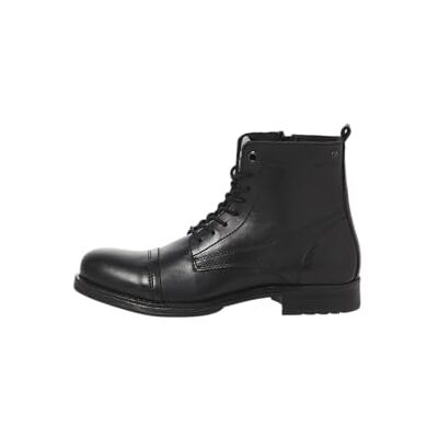 JACK & JONES Jfwshaun Leather Boot Sn Botines con cordones para hombre, antracita, 41 EU JACK & JONES Jfwshaun Leather Boot Sn Botines con cordones para hombre, antracita, 41 EU