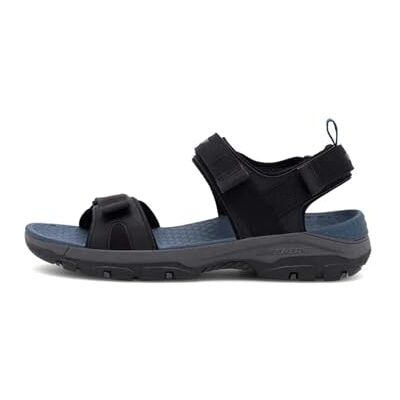 Skechers Tresmen Sandalias para hombre, Malla sintética negra, 42 EU Skechers Tresmen Sandalias para hombre, Malla sintética negra, 42 EU