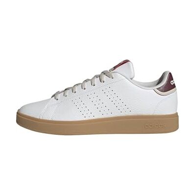 Adidas Hombre Advantage Base 2.0 Shoes, FTWR White/FTWR White/Shadow Red, 42 2/3 EU Adidas Hombre Advantage Base 2.0 Shoes, FTWR White/FTWR White/Shadow Red, 42 2/3 EU