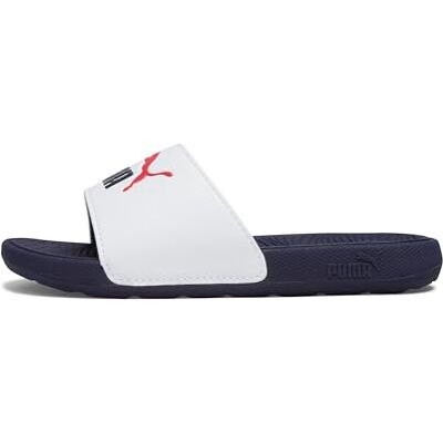 PUMA Unisex Kids Cool Cat 2.0 Jr Chancletas, White Navy For All Time Red, 38 EU PUMA Unisex Kids Cool Cat 2.0 Jr Chancletas, White Navy For All Time Red, 38 EU
