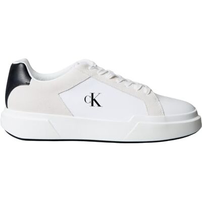 Calvin Sneaker con Suela Cupsole Hombre Chunky Laceup Suela Gruesa, Blanco (Bright White/Black), 46 Calvin Sneaker con Suela Cupsole Hombre Chunky Laceup Suela Gruesa, Blanco (Bright White/Black), 46