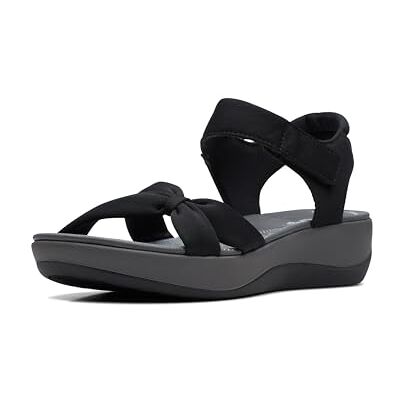 Clarks Arla Shore, Sandalias Planas Mujer, Tela Negra, 36.5 EU Clarks Arla Shore, Sandalias Planas Mujer, Tela Negra, 36.5 EU