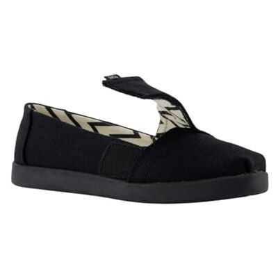 TOMS Alpargata Mocasines Planos clásicos, Lona Negra Heritage, Talla 13 para niños TOMS Alpargata Mocasines Planos clásicos, Lona Negra Heritage, Talla 13 para niños
