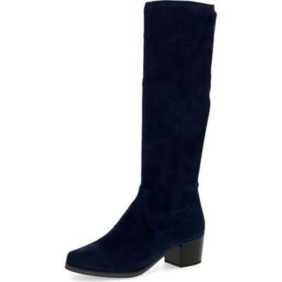 CAPRICE Mujer Botas altas Tacón Rodilla Alto Vegano, Navy Stretch, 41 EU CAPRICE Mujer Botas altas Tacón Rodilla Alto Vegano, Navy Stretch, 41 EU