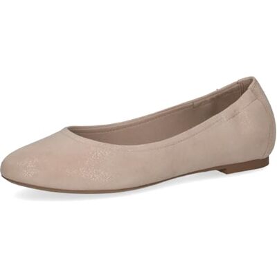 CAPRICE Bailarina para Mujer , Color Arena Brillante, Talla 39 EU, Sand Sparkle, 39 EU CAPRICE Bailarina para Mujer , Color Arena Brillante, Talla 39 EU, Sand Sparkle, 39 EU