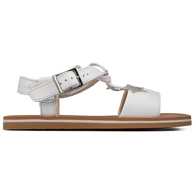Clarks Girl's Finch Summer K Sandal, Piel blanca., 10.5 UK Child Clarks Girl's Finch Summer K Sandal, Piel blanca., 10.5 UK Child