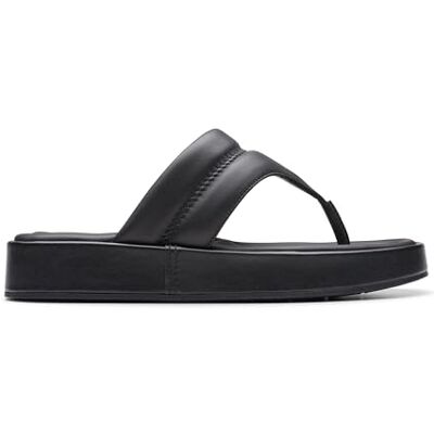 Clarks Alda WalkSandal para mujer, Piel negra, 36 EU Clarks Alda WalkSandal para mujer, Piel negra, 36 EU