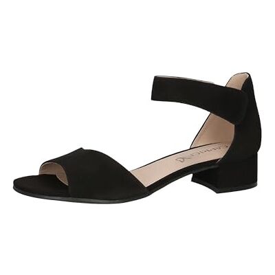 CAPRICE Mujer , Sandalia con talón, Piel Negra, 36 EU CAPRICE Mujer , Sandalia con talón, Piel Negra, 36 EU
