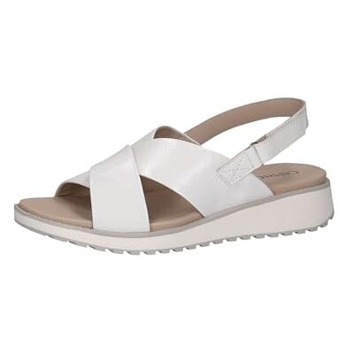 CAPRICE Mujer 9-28703-42, Sandalias Planas, Naplak Blanco, 42 EU CAPRICE Mujer 9-28703-42, Sandalias Planas, Naplak Blanco, 42 EU