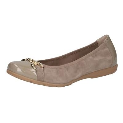 CAPRICE Bailarinas para Mujer de Piel con Barniz, Color marrón (Mud Comb), Talla 36 EU, Comb Barro, 36 EU CAPRICE Bailarinas para Mujer de Piel con Barniz, Color marrón (Mud Comb), Talla 36 EU, Comb Barro, 36 EU