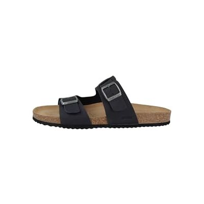 Geox U SANDAL GHITA B, Sandalia deslizante Hombre, Black, Geox U SANDAL GHITA B, Sandalia deslizante Hombre, Black,