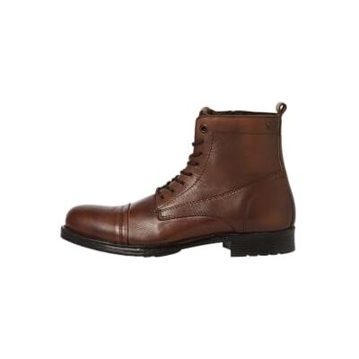 JACK & JONES Jfwshaun Leather Boot Sn Botines con cordones para hombre, coñac, 41 EU JACK & JONES Jfwshaun Leather Boot Sn Botines con cordones para hombre, coñac, 41 EU
