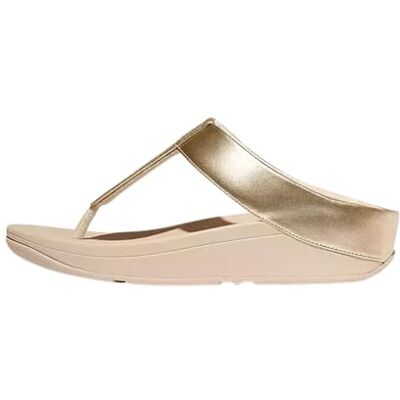 Fitflop Fino Glitterdust Metallic Toe-Post Sandals, Sandalia Mujer, Gold, 39 EU Fitflop Fino Glitterdust Metallic Toe-Post Sandals, Sandalia Mujer, Gold, 39 EU