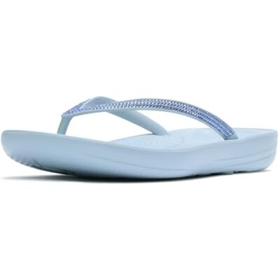 Fitflop IQUSHION Sparkle Chanclas para mujer, color azul nublado, talla 36, Azul nublado, 39 EU Fitflop IQUSHION Sparkle Chanclas para mujer, color azul nublado, talla 36, Azul nublado, 39 EU