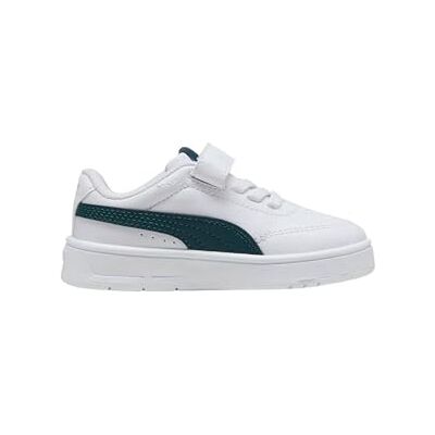 PUMA Court Classic Clean AC+ INF, Sneaker Unisex bebé, White-Archive Green, 21.5 EU PUMA Court Classic Clean AC+ INF, Sneaker Unisex bebé, White-Archive Green, 21.5 EU