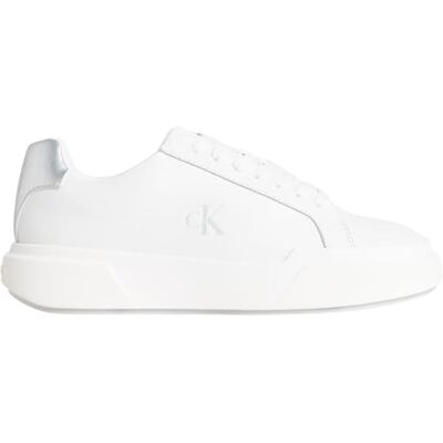 Calvin Suela Gruesa con Cordones LTH Met YW0YW01948 de caña Baja, Color Blanco (Blanco Brillante/Plateado), Talla 7.5 de Reino Unido, Blanco Brillante Blanco Plateado, 40.5 EU Calvin Suela Gruesa con Cordones LTH Met YW0YW01948 de caña Baja, Color Blanco (Blanco Brillante/Plateado), Talla 7.5 de Reino Unido, Blanco Brillante Blanco Plateado, 40.5 EU