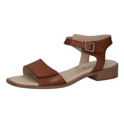 CAPRICE Sandalias Planas de Cuero de Las Mujeres Festivo, Cognac Nappa, 36 EU CAPRICE Sandalias Planas de Cuero de Las Mujeres Festivo, Cognac Nappa, 36 EU