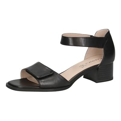 CAPRICE Sandalia de mujer con tacón , Napa negra, talla 38 EU, Color negro., 38 EU CAPRICE Sandalia de mujer con tacón , Napa negra, talla 38 EU, Color negro., 38 EU