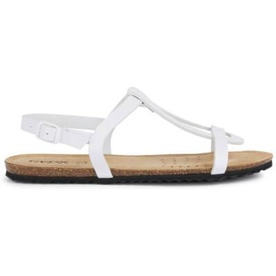 Geox Sandalia D Brionia Low aFlat para mujer, White, 39 EU Geox Sandalia D Brionia Low aFlat para mujer, White, 39 EU
