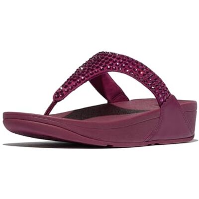 Fitflop Sandalias Lulu Maxi-Crystal para mujer, Rubí, 38 EU Fitflop Sandalias Lulu Maxi-Crystal para mujer, Rubí, 38 EU