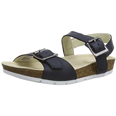 Clarks Niños Sandalia, Navy Leather, 33 EU Clarks Niños Sandalia, Navy Leather, 33 EU