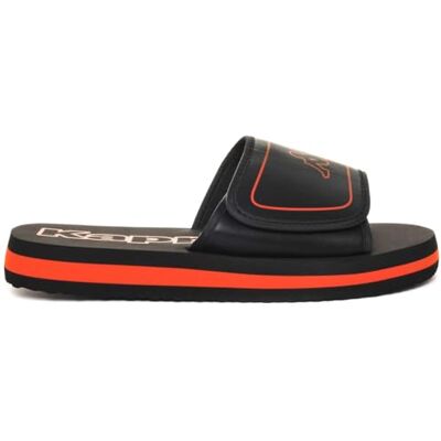Kappa Galea Chanclas cómodas y con estilo, Color Black y Red Coral, Talla 41 Kappa Galea Chanclas cómodas y con estilo, Color Black y Red Coral, Talla 41