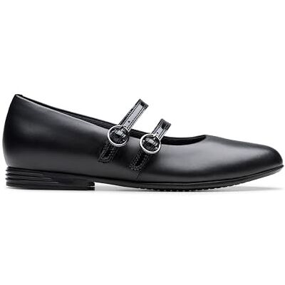 Clarks Originals Finja Bar Y, Shoe Unisex Adulto, Black Leather, 37.5 EU Clarks Originals Finja Bar Y, Shoe Unisex Adulto, Black Leather, 37.5 EU