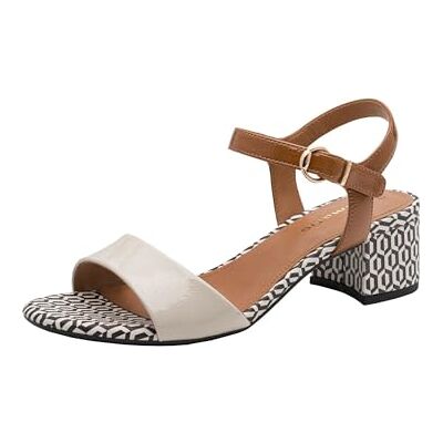 Tamaris Sandalia de tacón para mujer , marfil Comb, 41 EU Tamaris Sandalia de tacón para mujer , marfil Comb, 41 EU