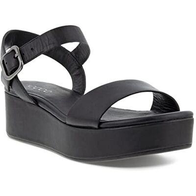 ECCO Sandalias para mujer con plataforma, Negro 1001., 40 EU ECCO Sandalias para mujer con plataforma, Negro 1001., 40 EU