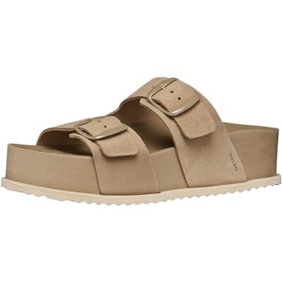 Geox D Sandybett High A, Sandalia Plana Mujer, Color Pardo, 40 EU Geox D Sandybett High A, Sandalia Plana Mujer, Color Pardo, 40 EU