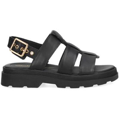 Clarks Premium Sandalias Orinoco3 con correa para mujer, cuero negro, 5.5 UK Clarks Premium Sandalias Orinoco3 con correa para mujer, cuero negro, 5.5 UK