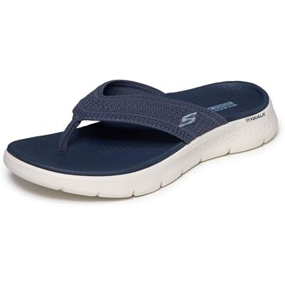 Skechers GO Walk Flex Sandalias Planas Holly para Mujer, Color Azul Marino, Talla 42 Skechers GO Walk Flex Sandalias Planas Holly para Mujer, Color Azul Marino, Talla 42