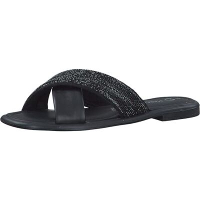 MARCO TOZZI Chanclas para Mujer, Piel, Plantilla Suave Feel Me, , Pantuflas, Peine Negro, 41 EU MARCO TOZZI Chanclas para Mujer, Piel, Plantilla Suave Feel Me, , Pantuflas, Peine Negro, 41 EU
