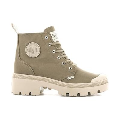 Palladium Pallabase Twill, Boots Mujer, Verde, 42 EU Palladium Pallabase Twill, Boots Mujer, Verde, 42 EU