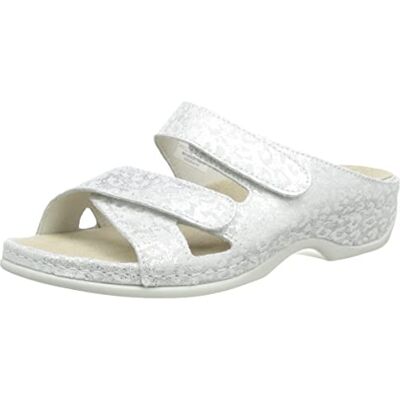 Berkemann Felia, Pantuflas Mujer, Blanco Plateado, 41.5 EU Berkemann Felia, Pantuflas Mujer, Blanco Plateado, 41.5 EU