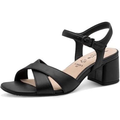 Tamaris Comfort Sandalia de tacón para mujer, color negro, talla 40 EU Tamaris Comfort Sandalia de tacón para mujer, color negro, talla 40 EU
