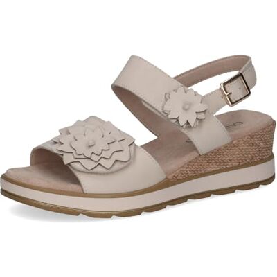 CAPRICE Damen , Sandalias Planas Mujer, Nubuc de Nieve, 39 EU CAPRICE Damen , Sandalias Planas Mujer, Nubuc de Nieve, 39 EU