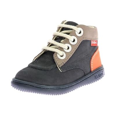 Kickers KICKICONIC, Botas Cortas al Tobillo Unisex niños, Navy Taupe Orange, 19 EU Kickers KICKICONIC, Botas Cortas al Tobillo Unisex niños, Navy Taupe Orange, 19 EU