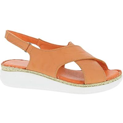 Andrea Conti Mujer, Sandalia con talón, Papaya, 38 EU Andrea Conti Mujer, Sandalia con talón, Papaya, 38 EU