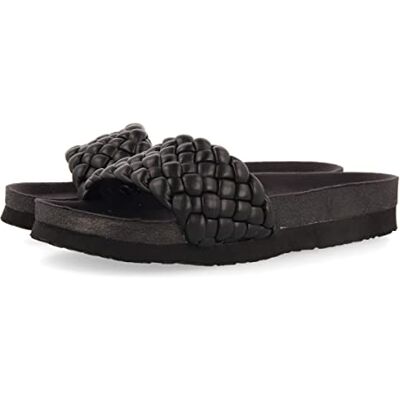 GIOSEPPO Chanclas Negras Tipo Bio con Pala Trenzada para Mujer Menard GIOSEPPO Chanclas Negras Tipo Bio con Pala Trenzada para Mujer Menard