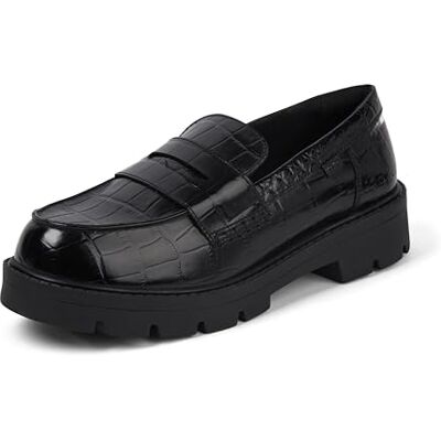 Kickers Kori Loafer Croc Leather, Mocasines Mujer, Black, 41 EU Kickers Kori Loafer Croc Leather, Mocasines Mujer, Black, 41 EU