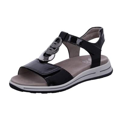 ARA Sandalias de cuña Osaka p mujer, color negro, talla 35 EU, Negro, 35 EU ARA Sandalias de cuña Osaka p mujer, color negro, talla 35 EU, Negro, 35 EU