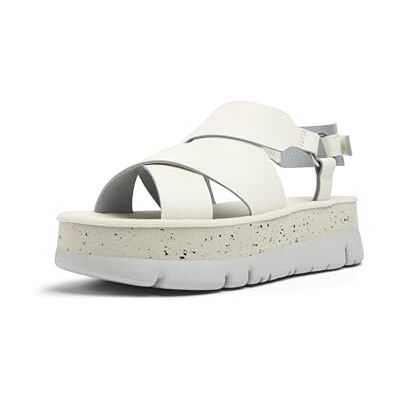 Camper Women's Oruga Up K201399 Sandal, White Natural 006, 37 EU Camper Women's Oruga Up K201399 Sandal, White Natural 006, 37 EU