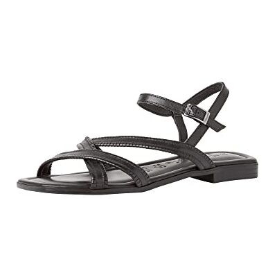 Tamaris Sandalia plana para mujer , Negro, 37 EU Tamaris Sandalia plana para mujer , Negro, 37 EU